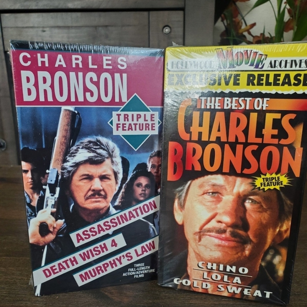 Charles Bronson vhs movies tapes lot of 2